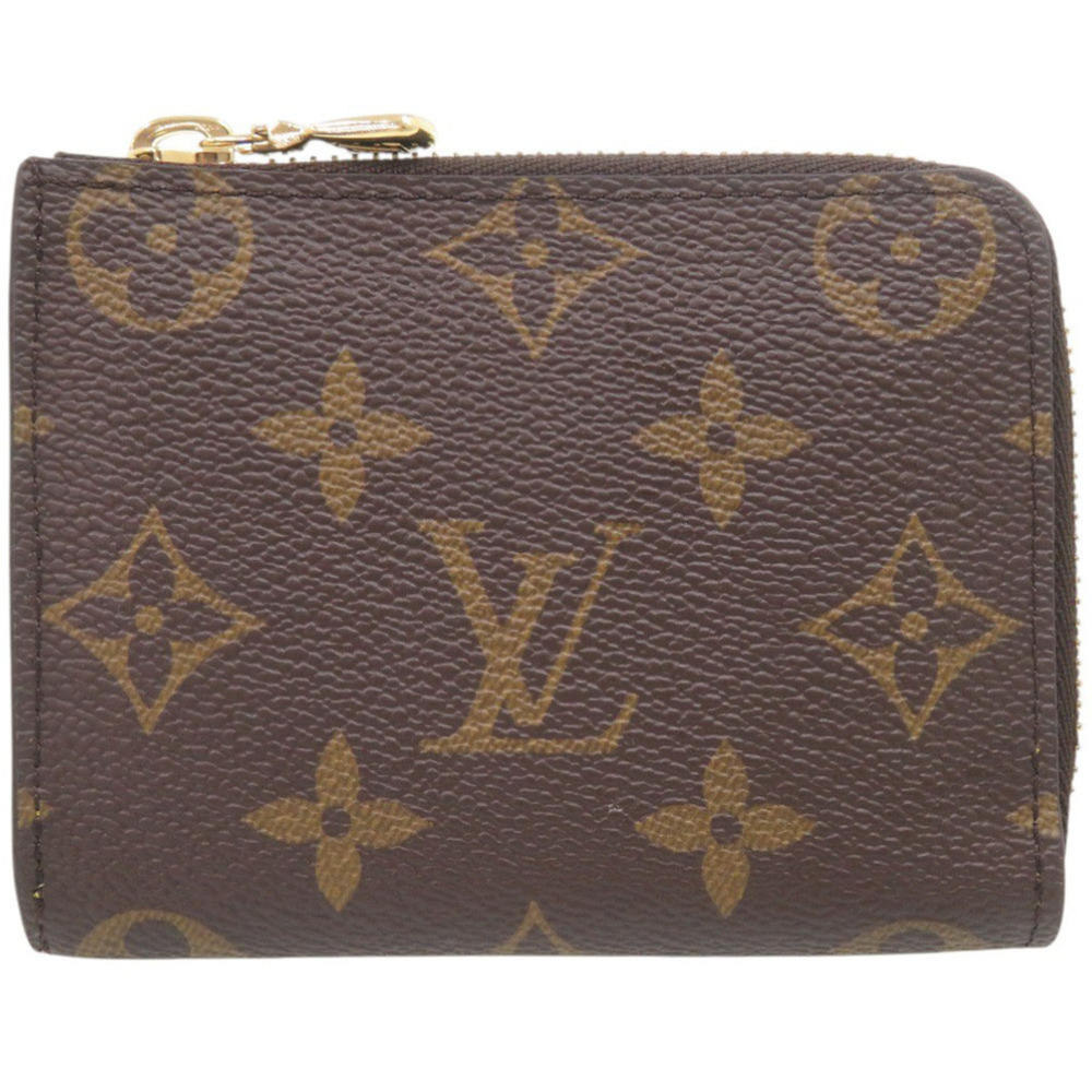 Louis Vuitton Portefeuille Noir Compact Monogram L-shaped Zipper M83664 IC Ye...